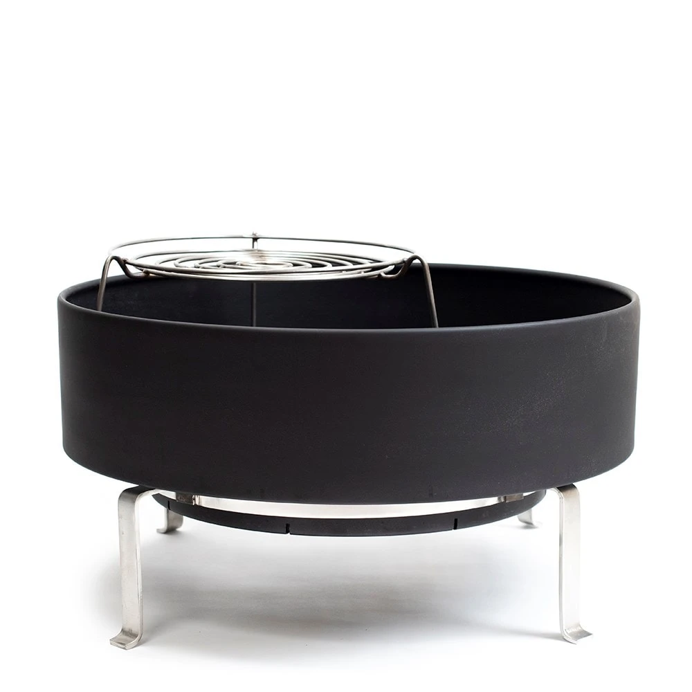 Fire Pit With Free Standing Cooking Grill - Stainless Steel Base - Image 7
