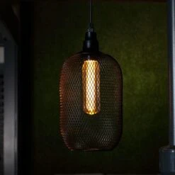 Black Mesh Pendant Light