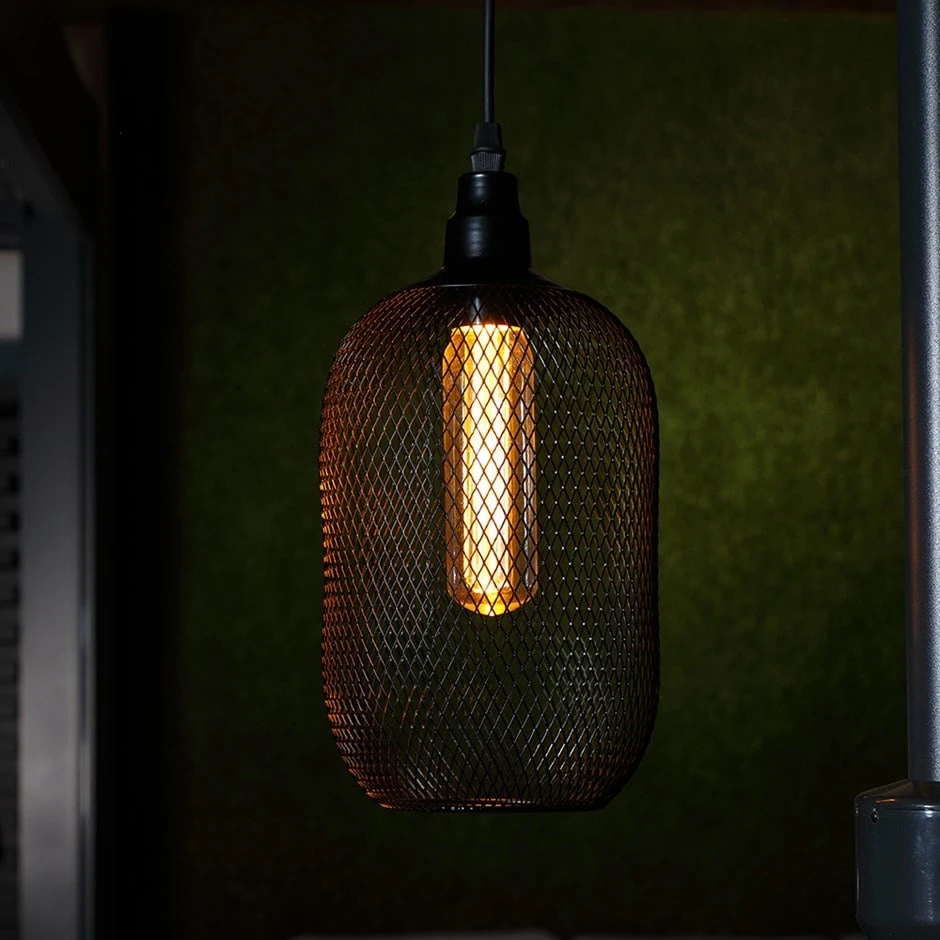 Black Mesh Pendant Light